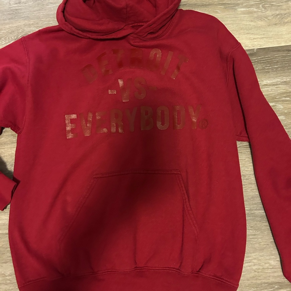 Red Detroit vs everybody  Hoodie